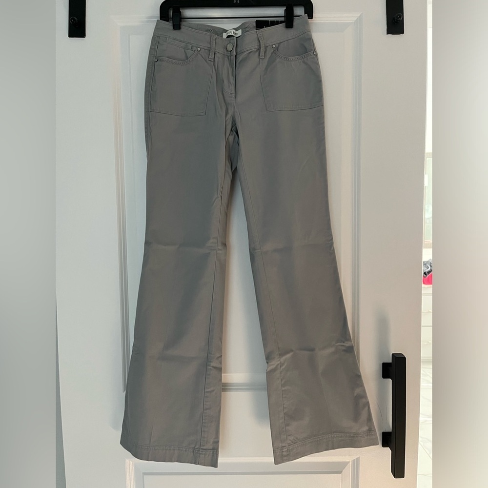 WHBM Gray Flare Leg Pants